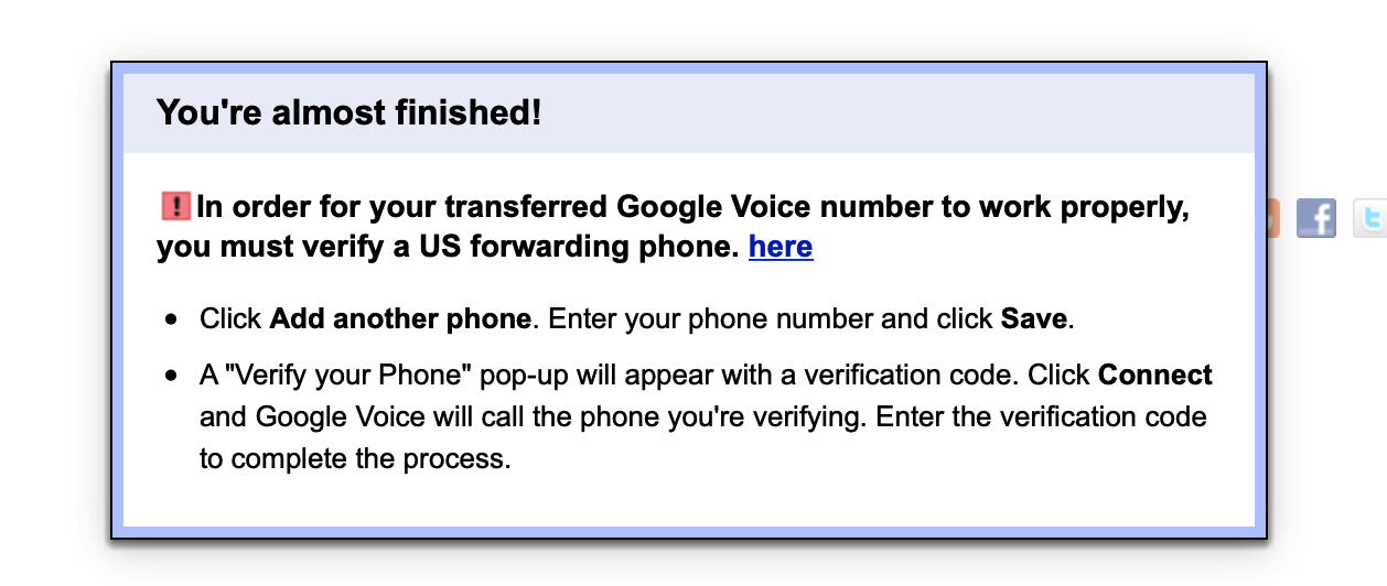 Google Voice 已经成功转入