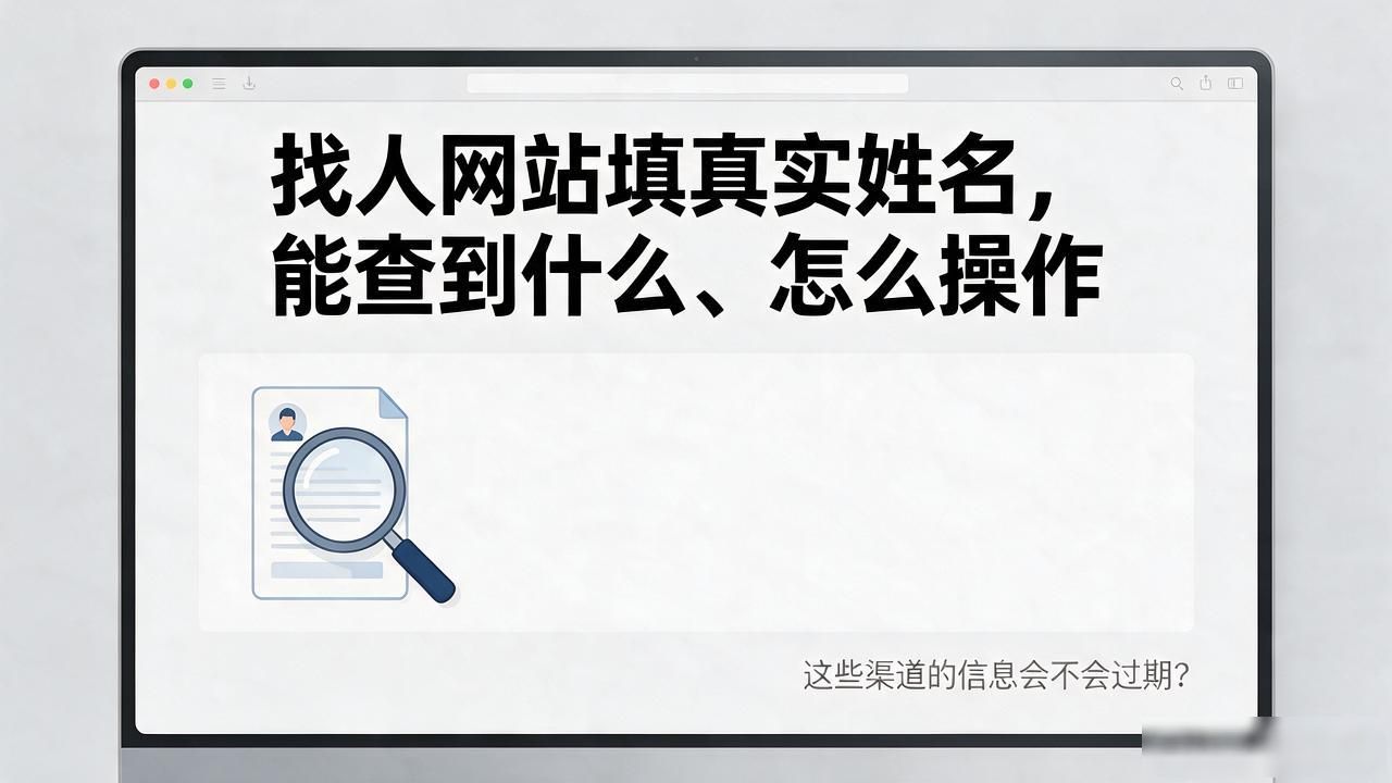 找人网站填真实姓名，能查到什么、怎么操作 配图3