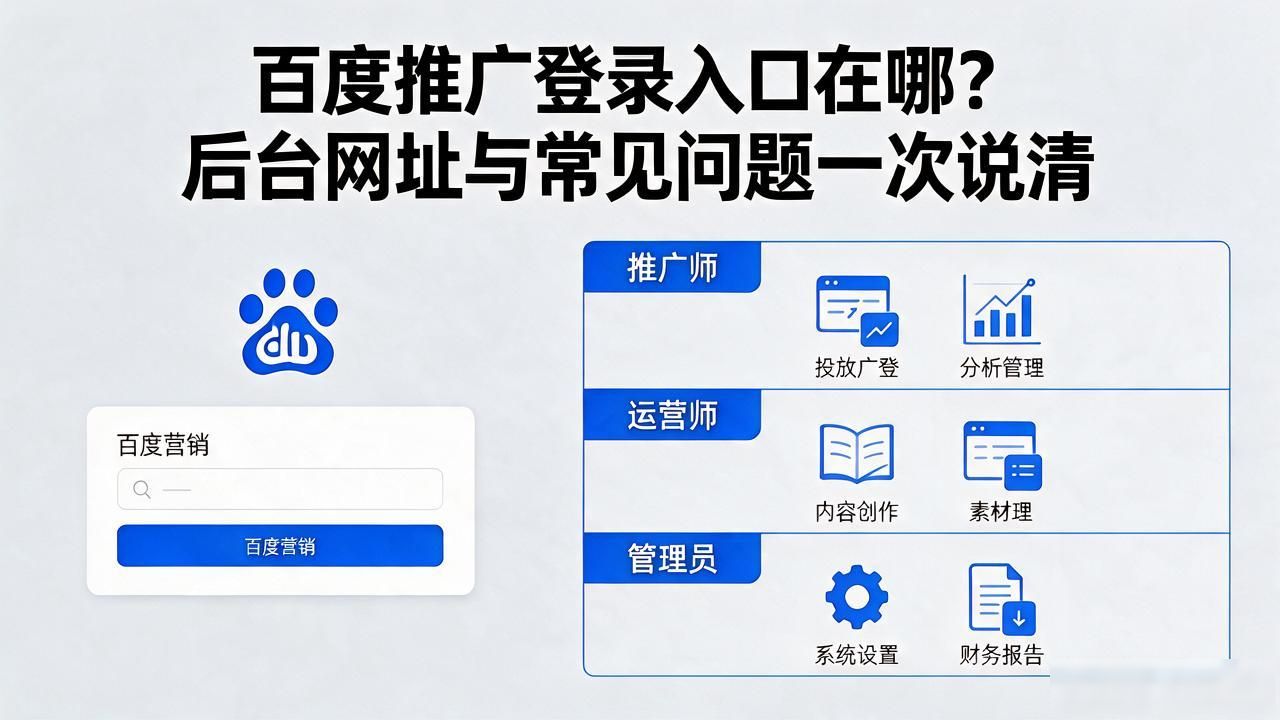 百度推广登录入口在哪？后台网址与常见问题一次说清 配图