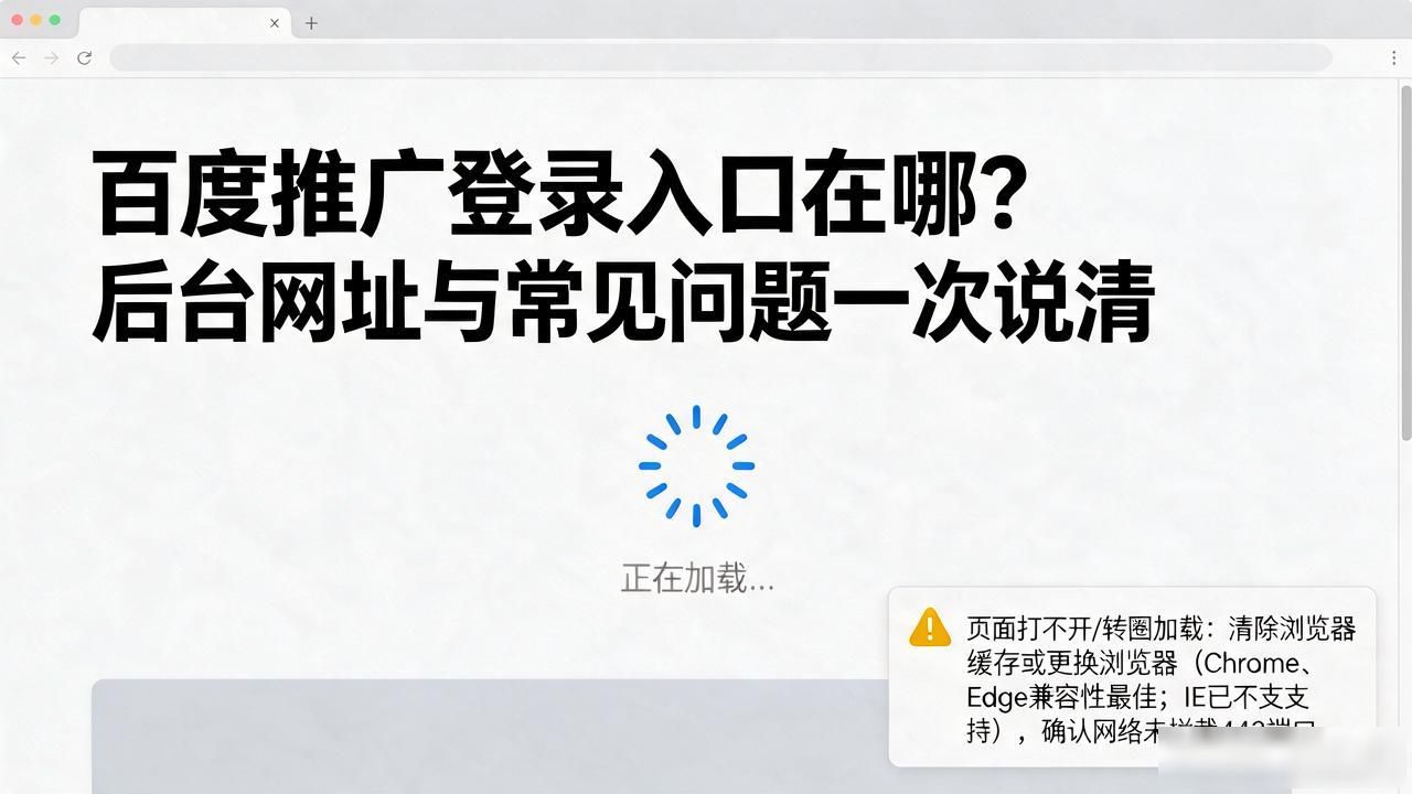 百度推广登录入口在哪？后台网址与常见问题一次说清 配图2