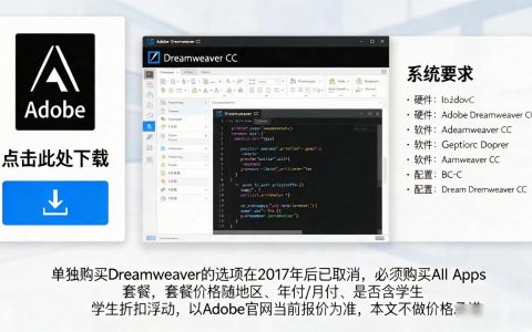 Dreamweaver CC下载：官方渠道在哪、系统要求是什么、还能不能用