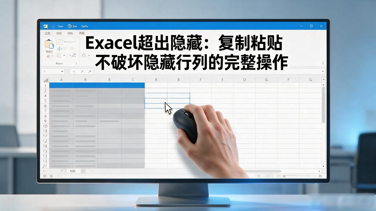 Excel超出隐藏:复制粘贴不破坏隐藏行列的完整操作插图2 超出隐藏_隐藏超出表格的文本_超出div部分隐藏代码